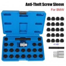 Radsicherung Lugnut Removal Install Socket Locking Key Socket Anti-Diebstahl-Schraube Hülse für BMW Lug Nut Car Demontage Tool