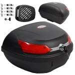 08018 Schwarz Universal Motorrad-Topcase Scooter Koffer XXL 46 L für 2 Helme