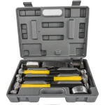 7-tlg. Karosseriehammer- und Amboss-Set mit Fiberglasgriff