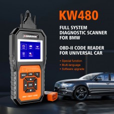 BMW Scanner Diagnostic Tool Konnwei kw480 Komplettsystem BMW OBD2 Scanner Code Reader mit allen Reset Services, ABS, EOBD, Real Time Data, EPS, Injektoren, ECM, CBS, TCM, EPB, etc.