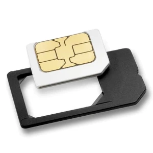 Flexibler Micro-SIM-zu-SIM-Adapter schwarz für iPhone und iPad
