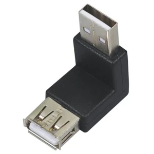 USB-A Stecker auf USB-A Buchse 90° Adapter für kompakte Anschlüsse