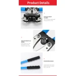 Crimpzange 6-50mm² mit rutschfesten Griffen und verstellbarer Drehung