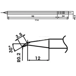 Aoyue LF-02J Lötkolbenspitze mit integrierter Heizung für Lötstationen
