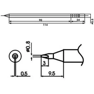 Aoyue LF-08D Lötkolbenspitze mit integriertem Widerstand