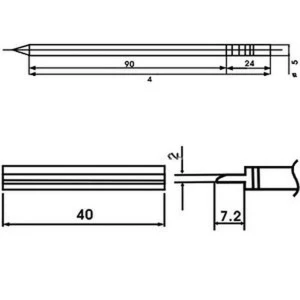 Aoyue LF-1402 Lötkolbenspitze mit Heizwiderstand für Lötstationen