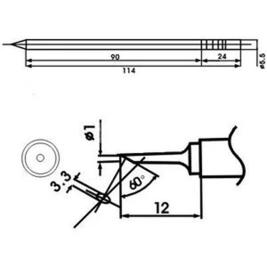 Aoyue LF-1C Lötkolbenspitze mit Heizelement für Lötstationen