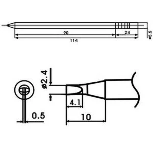 Aoyue LF-24D Lötkolbenspitze mit Heizwiderstand für Lötstationen