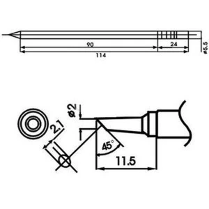 Aoyue LF-2BC Lötkolbenspitze mit Heizelement für professionelles Löten