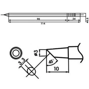 Aoyue LF-3BC Lötkolbenspitze mit Heizelement für Lötstationen