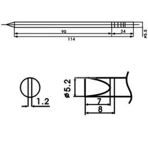 Aoyue LF-52D Lötkolbenspitze mit integrierter Heizung für Lötstationen