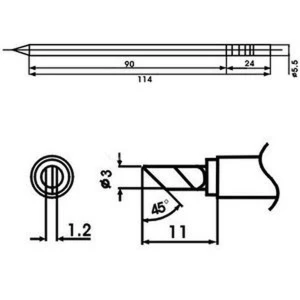 Aoyue LF-KU Lötkolbenspitze mit Heizung für Lötstationen