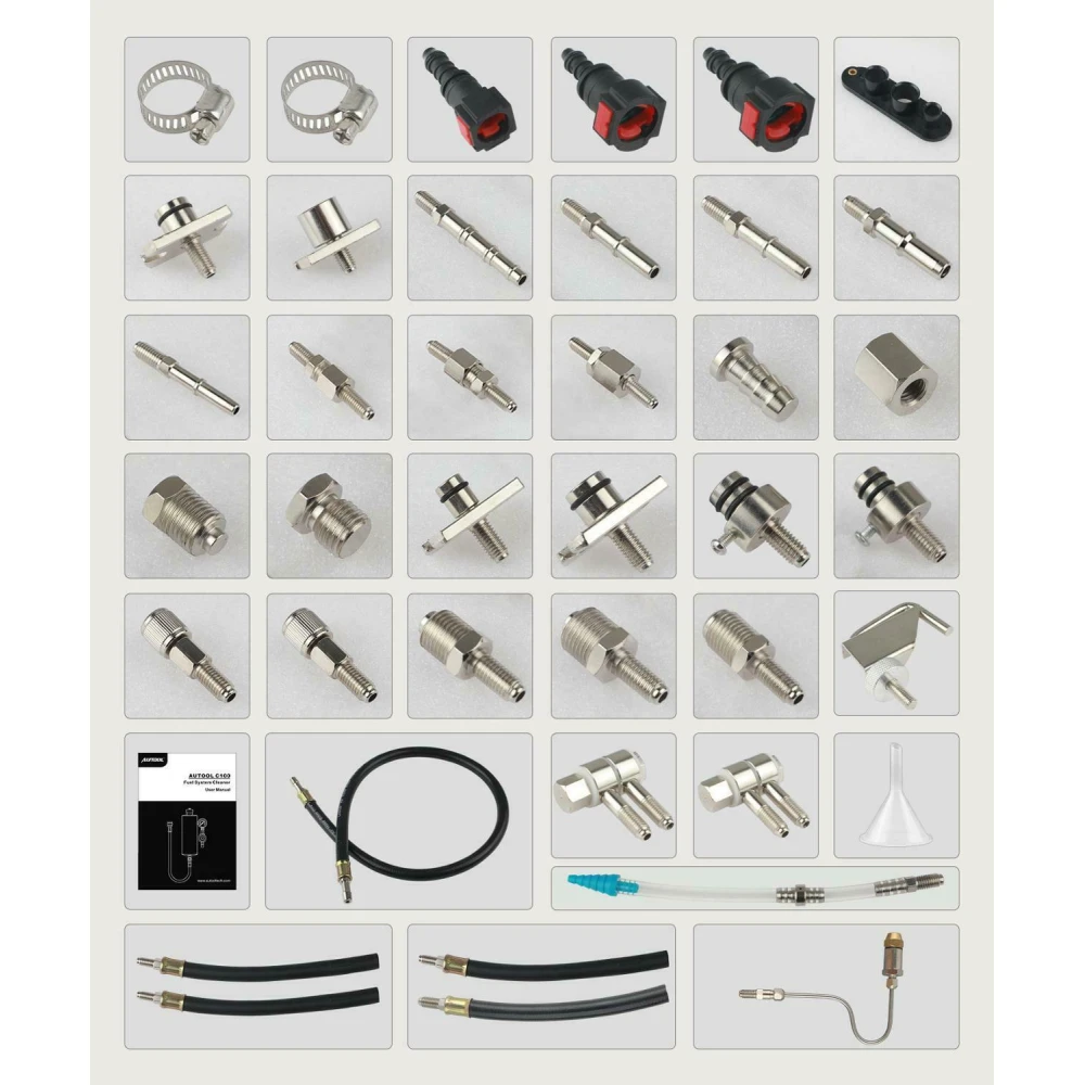 AUTOOL C100 Benzin-Einspritzdüsenreiniger mit Adaptern