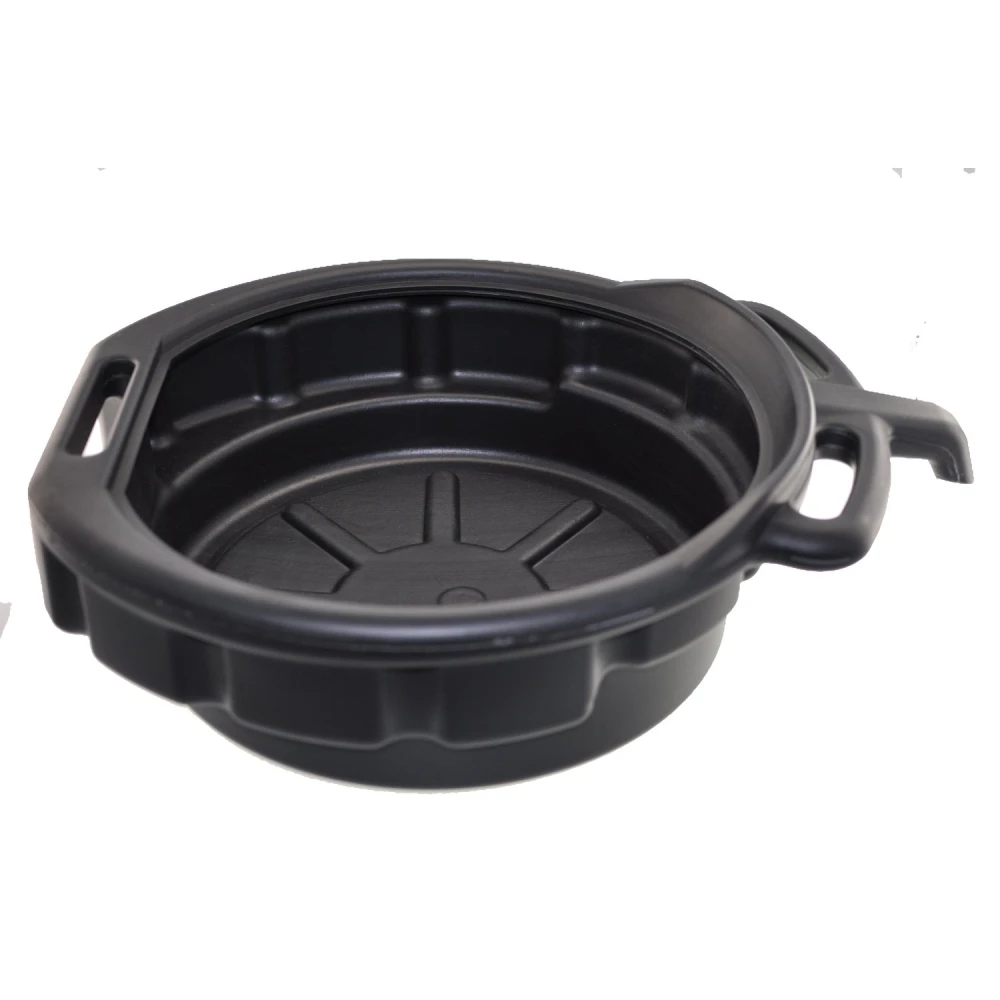 Bandeja recogedora de aceite 15 litros negra con asas y boquilla para vaciado