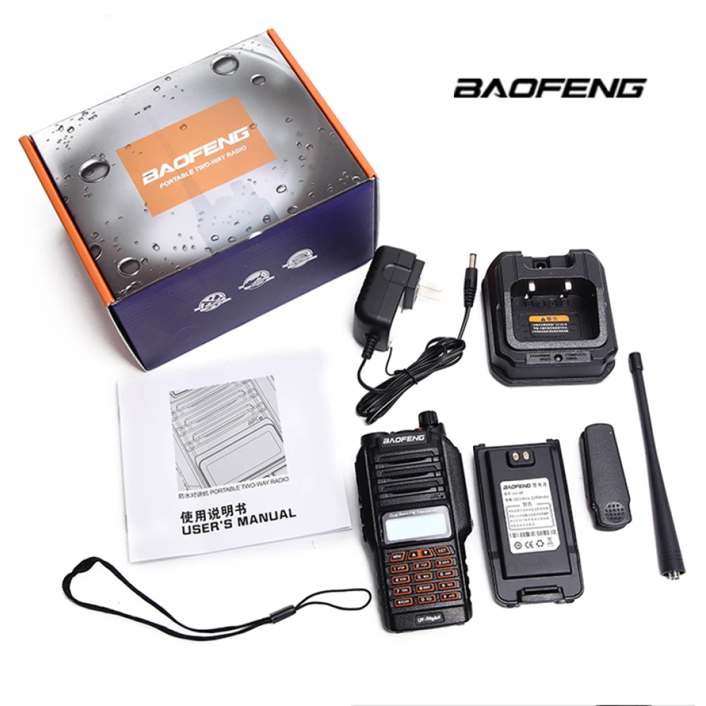 Baofeng UV9R Plus Funkgerät mit 160 Kanälen VHF/UHF