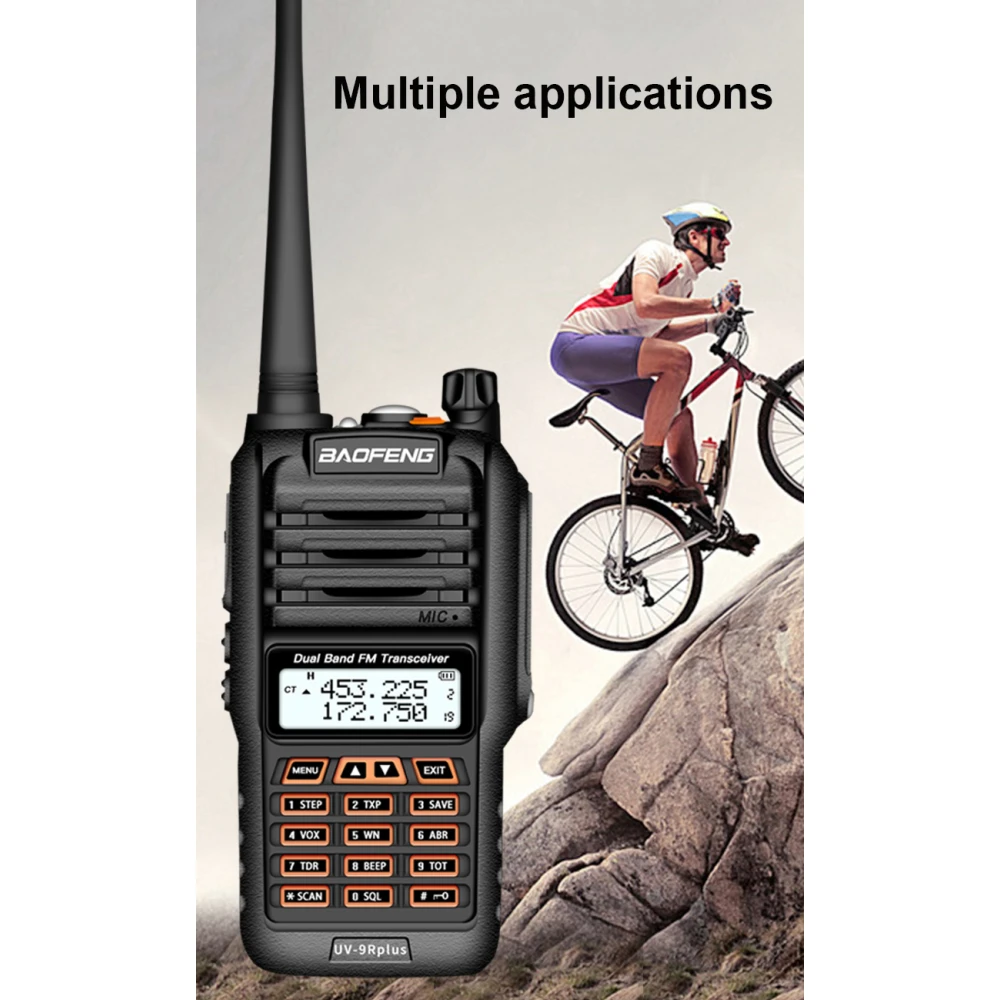 Baofeng UV9R Plus Funkgerät mit 160 Kanälen VHF/UHF