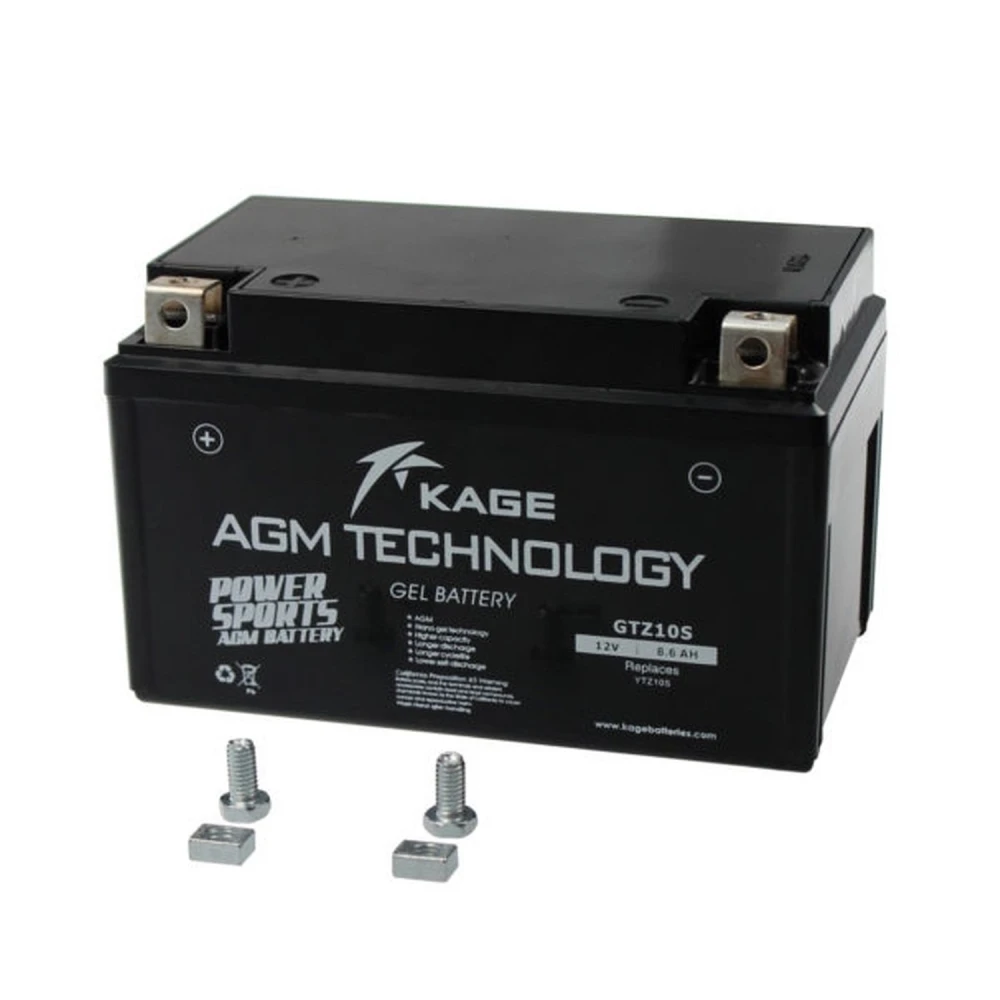 Hochwertige YTZ10S Gel-Motorradbatterie für Motorräder Kage AGM 8,6Ah (GTZ10S)
