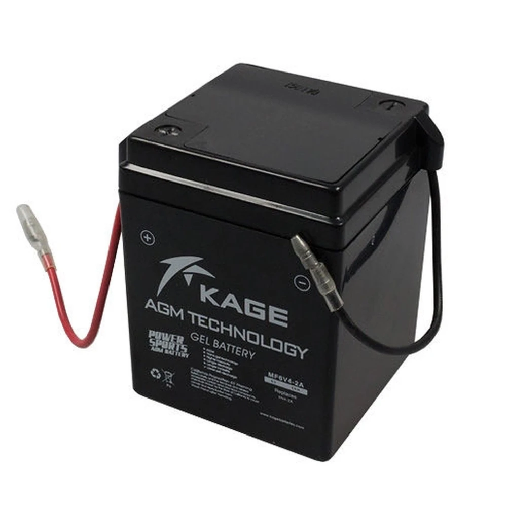 Motorradbatterie 6N4-2A-4 GEL - 6V 4Ah für kompatible Motorräder