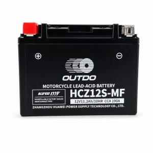 Motorradbatterie AGM 12V 11.2Ah OUTDO HCZ12S-MF - Kompatibel Yuasa YTZ12S(-BS) / GTZ12S / ETZ12S