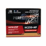 Motorradbatterie AGM 12V 5Ah OUTDO HCZ5D-MF - Kompatibel Yuasa YTZ7S-BS / GTZ7S / ETZ5L-BS
