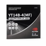 Motorradbatterie AGM 12V 12Ah OUTDO YT14B-4(MF) - Kompatibel Yuasa YT14B-BS / GT14B-BS / GT14B-4 / ETZ14B-BS / ET14B-4
