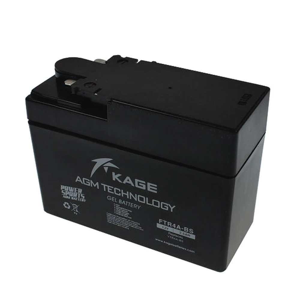 Motorradbatterie YTR4A-BS Gel - 12V 2,5Ah Hochleistungs-Gelbatterie