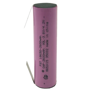 Hochwertiger 18650 Akku 2600mAh 3,7V mit Lötfahne