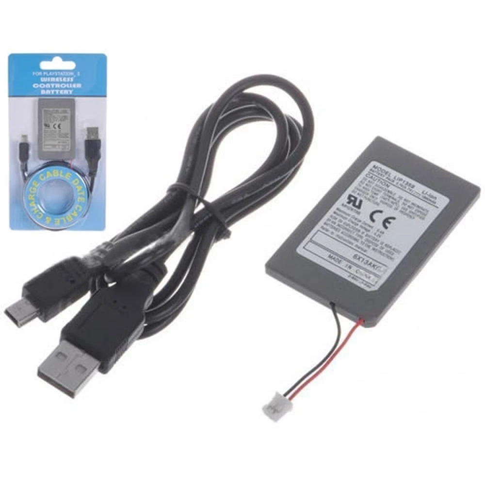 PS3 Akku 1800mAh mit USB-Ladekabel für PlayStation 3