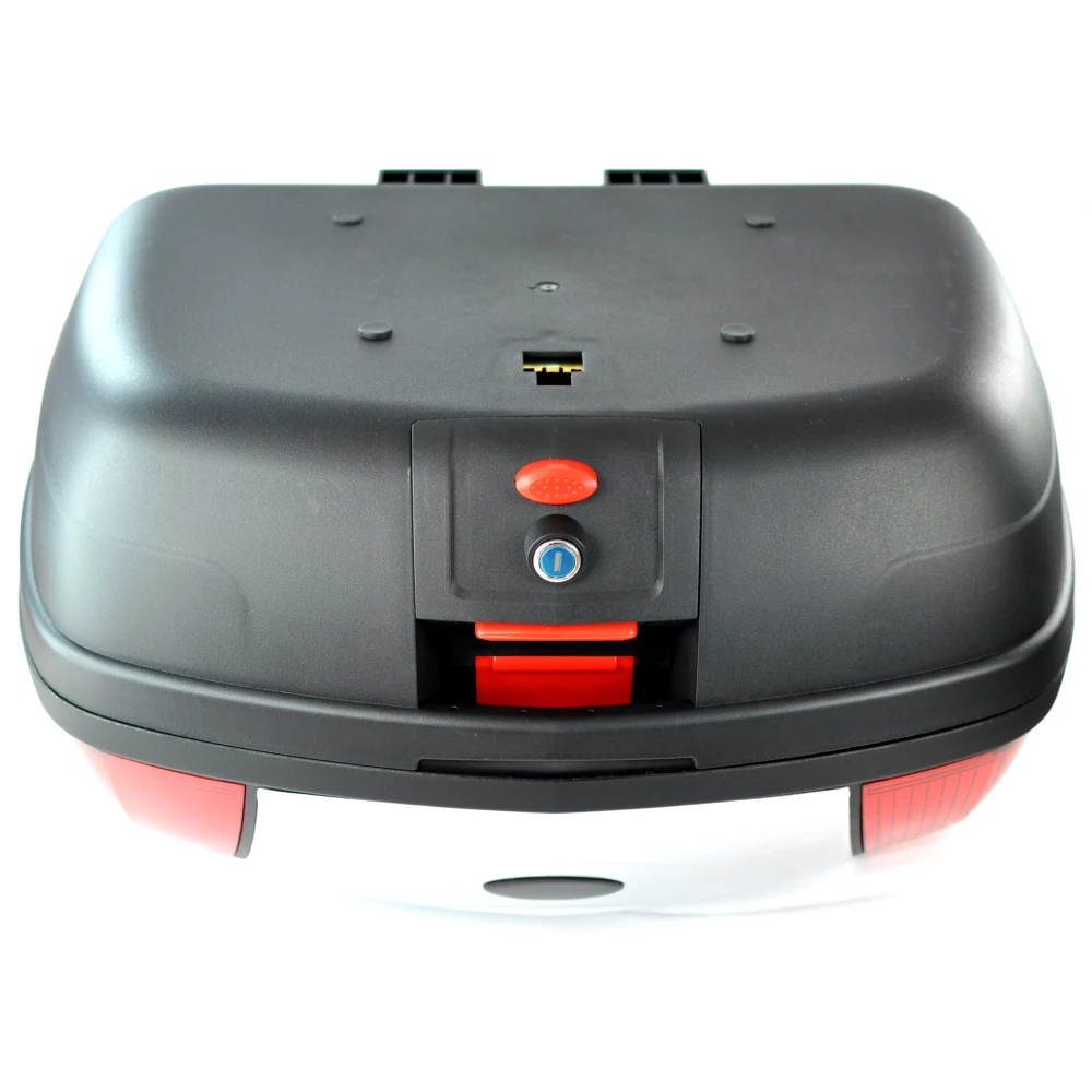 Motorradkoffer 46 Liter universal silber - XXL Topcase mit Schloss