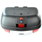 Motorradkoffer 46 Liter universal silber - XXL Topcase mit Schloss