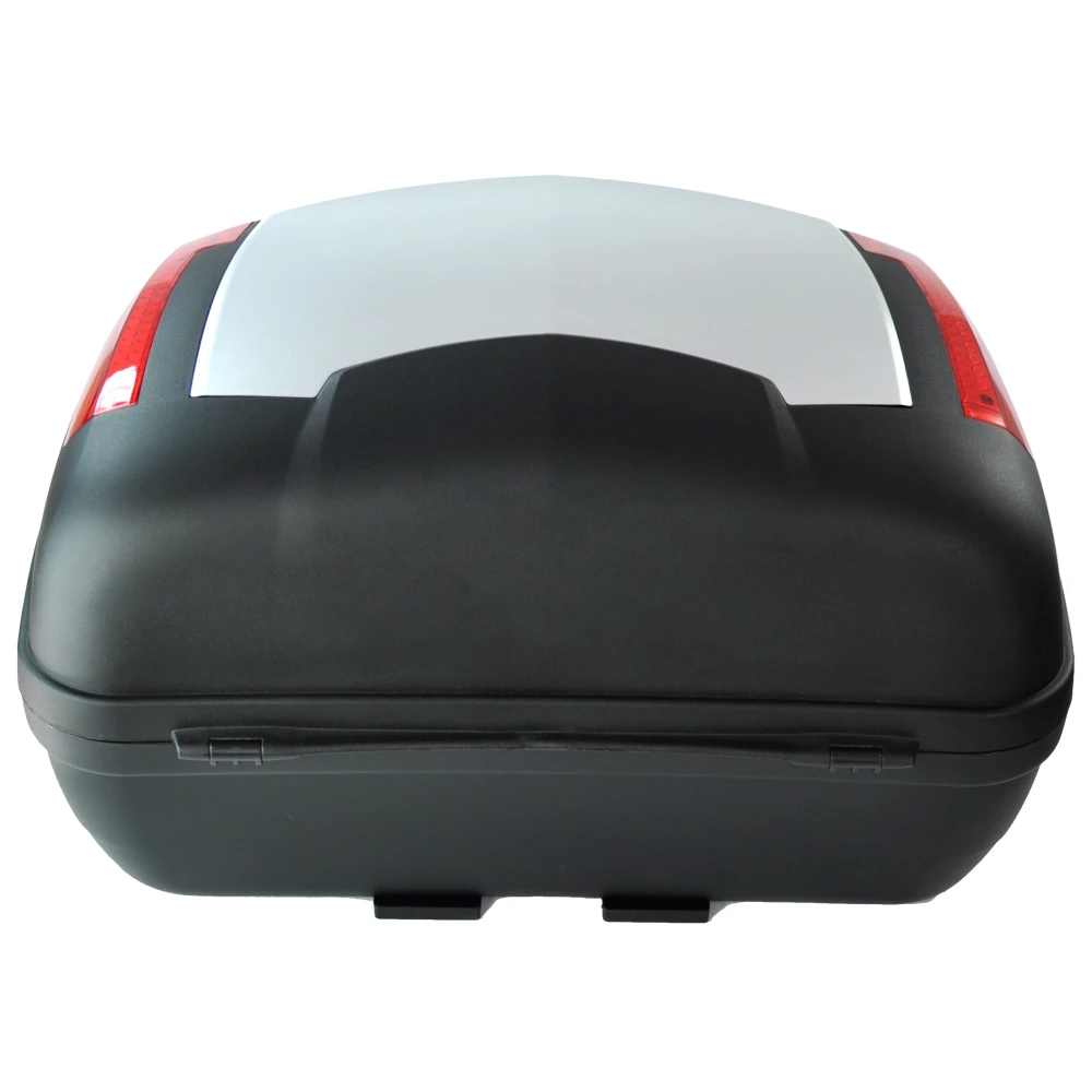 Motorradkoffer 46 Liter universal silber - XXL Topcase mit Schloss