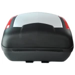 Motorradkoffer 46 Liter universal silber - XXL Topcase mit Schloss