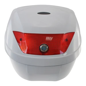 Universales Motorrad-Topcase 28L weiß - Helmkoffer für 1 Helm