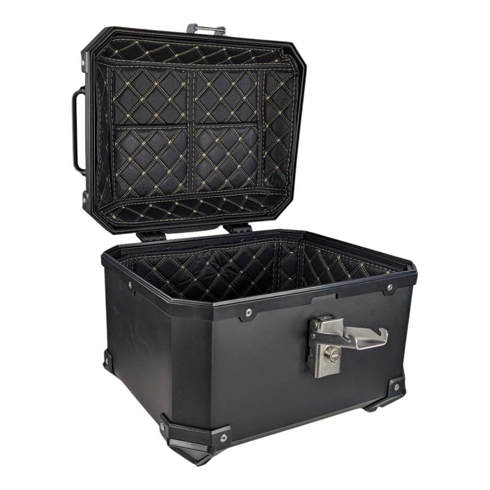 Universeller 36L Motorradkoffer mit Rückenlehne und quadratischem ABS-Gehäuse