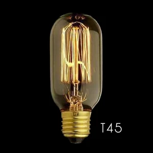 Edison-Glühbirne T45 E27 40W Vintage für Industrie-Deko