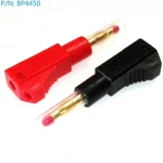 BP4450 4mm Bananenstecker gerade mit rückseitigem Anschluss (rot und schwarz)