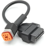 Harley Davidson OBD1 6-Pin auf OBDII 16-Pin Adapterkabel für Diagnose