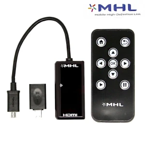 MHL-zu-HDMI-Adapterkabel mit Fernbedienung für Galaxy S2, S3, S4, S5, Note 2 und HTC One