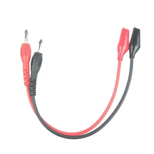 Amass Bananenkabel auf Krokodilklemmen - 1 m Prüfkabel