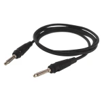 4mm Bananenstecker-Prüfkabel Stecker-Stecker 1m schwarz 14AWG
