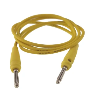 Messkabel Bananenstecker male zu male 4mm gelb 14AWG Silikon