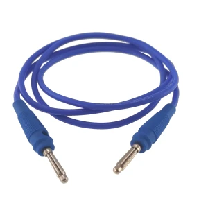Banana-Prüfkabel Stecker-Stecker 4mm blau 14AWG Silikon Amass