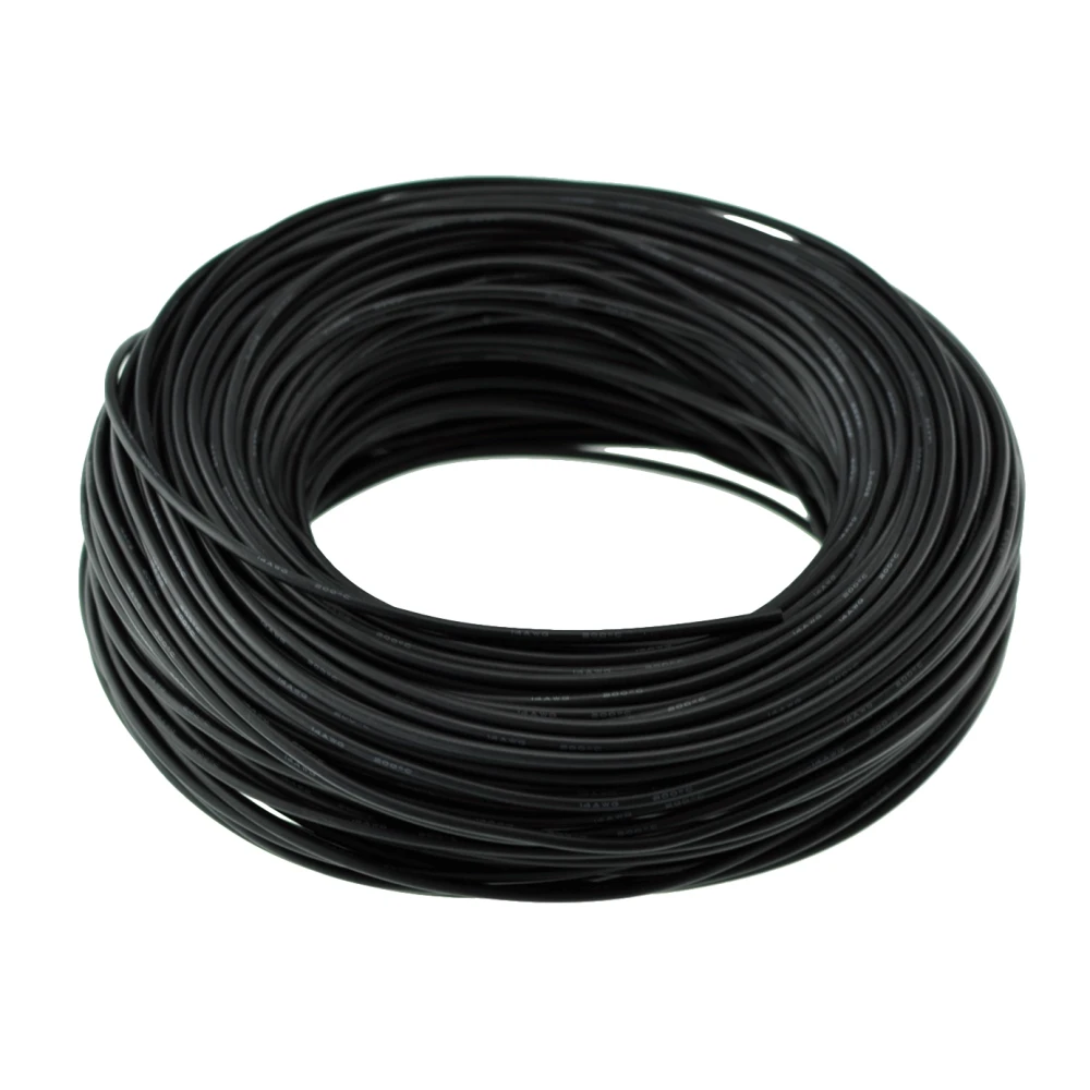 Cable silicona 14AWG negro por metro para drones y baterías