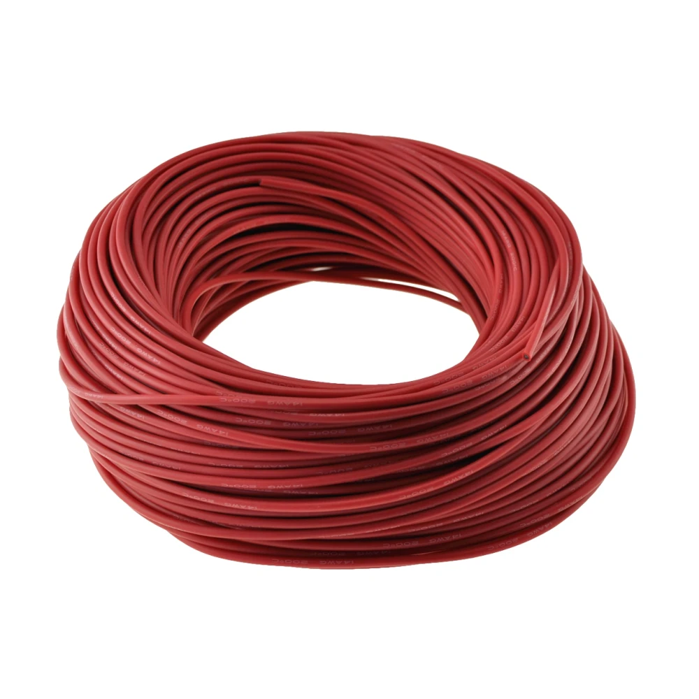 Silikonkabel 14AWG 200 Grad rot flexibel und robust bis 600V
