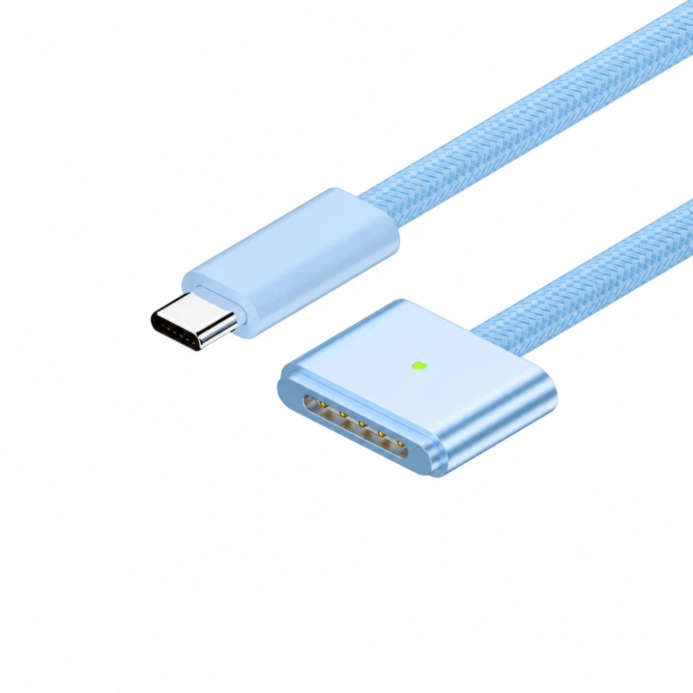 USB-C auf MagSafe 3 140W Kabel für MacBook Pro und Air – 2 m geflochten, Himmelblau