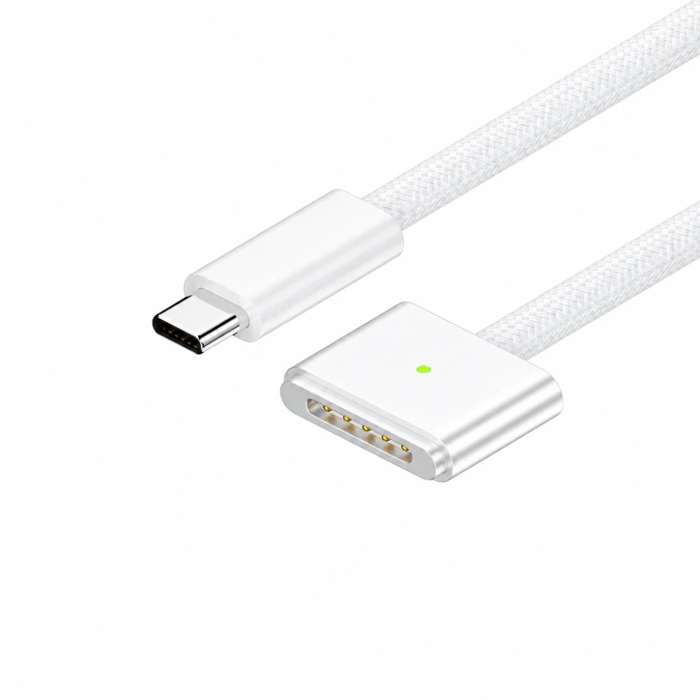 USB-C auf MagSafe 3 140W Kabel für MacBook Pro und Air – 2 m geflochten, Weiß
