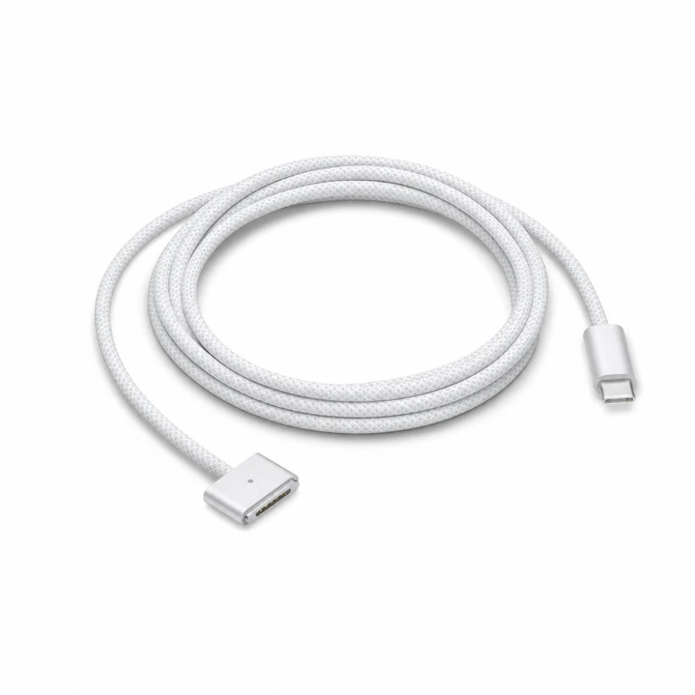USB-C auf MagSafe 3 140W Kabel für MacBook Pro und Air – 2 m geflochten, Weiß