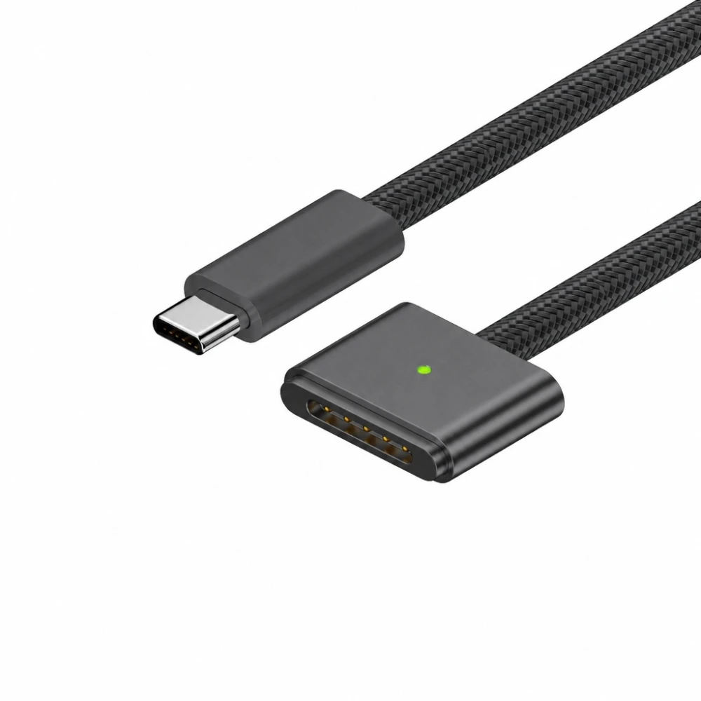 USB-C auf MagSafe 3 140W Kabel für MacBook Pro und Air – 2 m geflochten, Space Grau