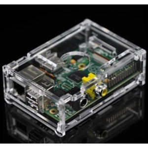 Transparentes Acrylgehäuse für Raspberry Pi, kompatibel mit Modellen A und B