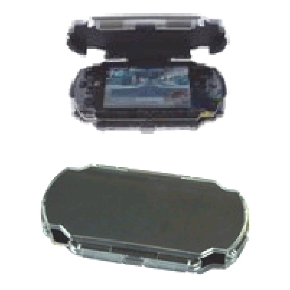 Schutzbox aus Kunststoff für PSP mit verstellbarem Deckel und integriertem Ständer